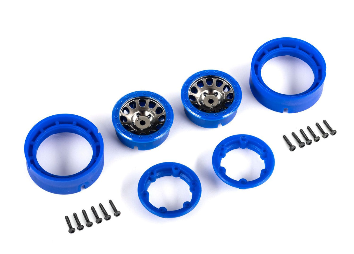 TRAXXAS 9781-BLKBL WHEEL METOHD 105 SATN BLK CHR 1.0"