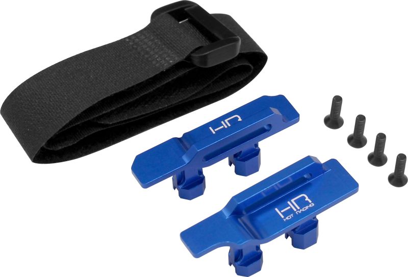 Hot Racing MXX126X06 Traxxas Maxx Soportes de batería altos (azul)