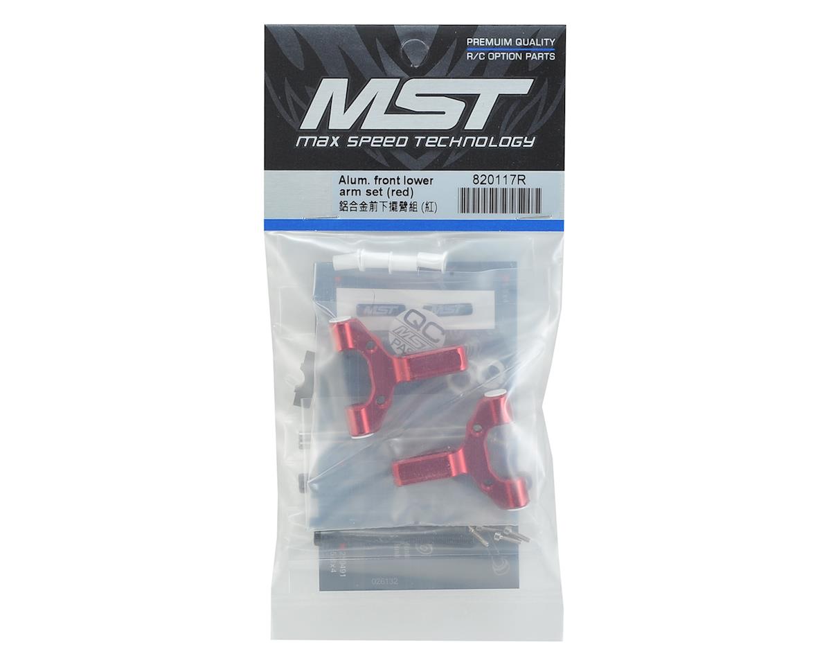 MST 820117R Juego de brazo inferior delantero de aluminio (rojo)
