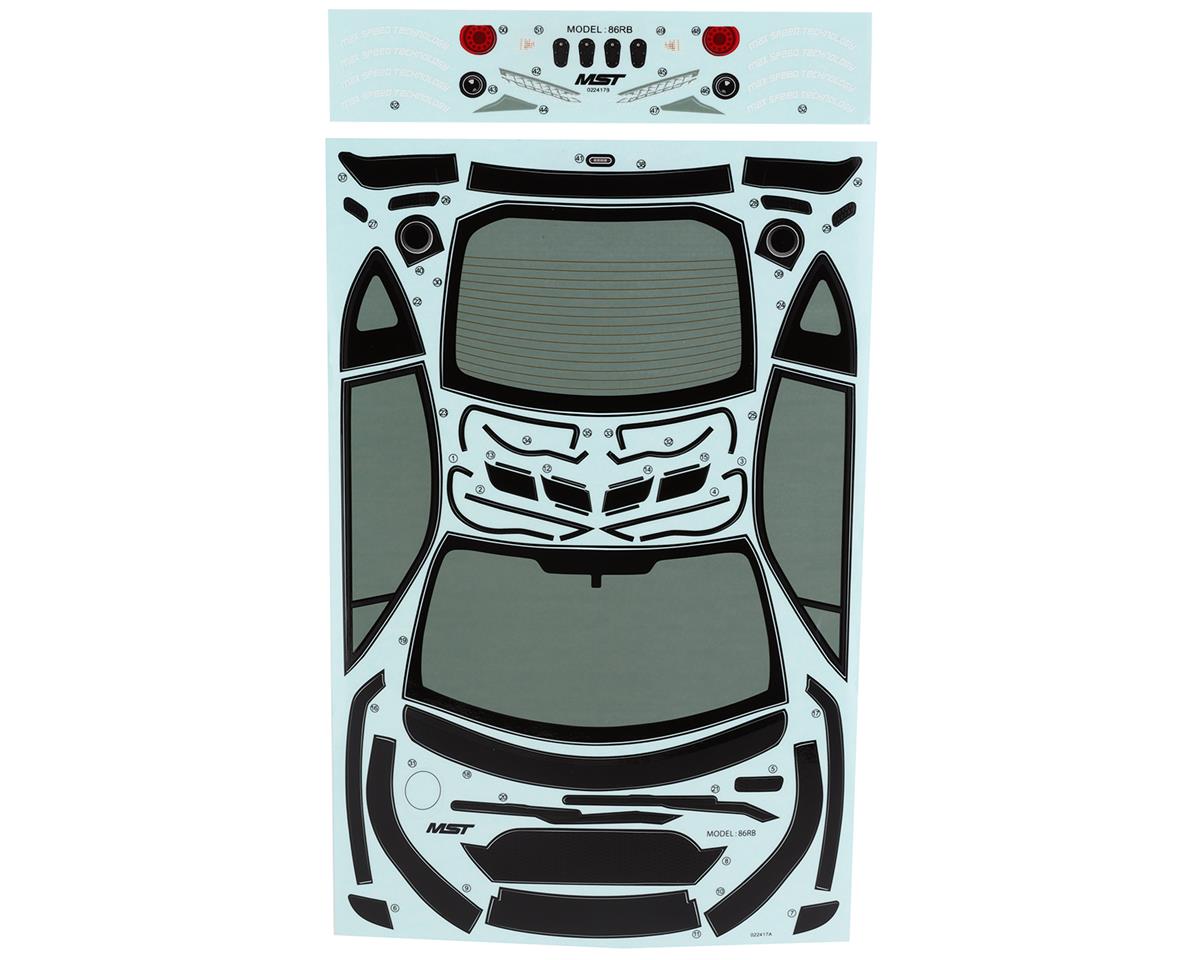 MST 720019 86RB Drift Body (Clear)