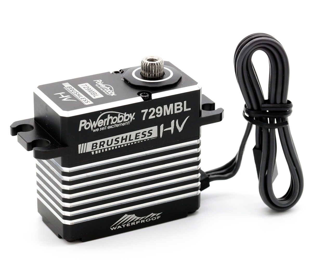 Powerhobby PH729MBL HV servo à engrenages en acier sans balais étanche/boîtier en aluminium