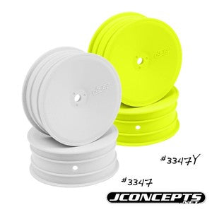 JCONCEPTS 3347W Mono 2.2" 1/10 Buggy Front Wheel, White, 4pc
