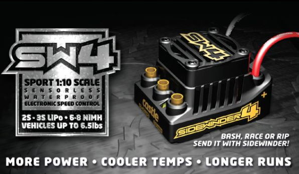 Castle Creations 010-0164-00 Sidewinder SW4 impermeable 1/10 ESC