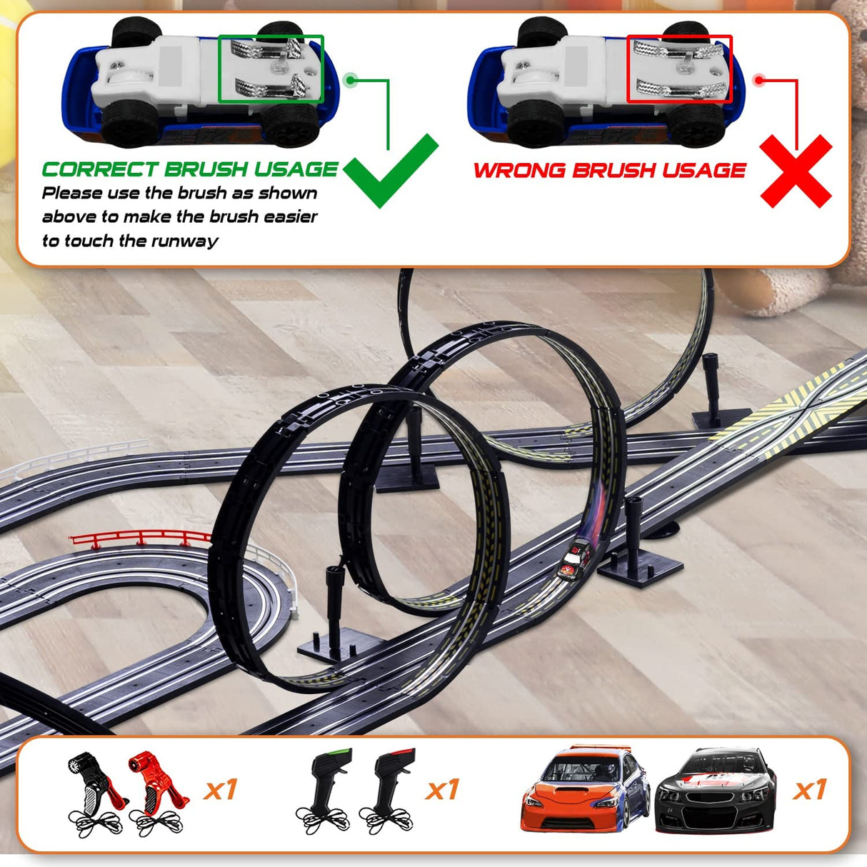 Islan Hobby Nut Slot Car Race Track Playset Deluxe Size for Kids