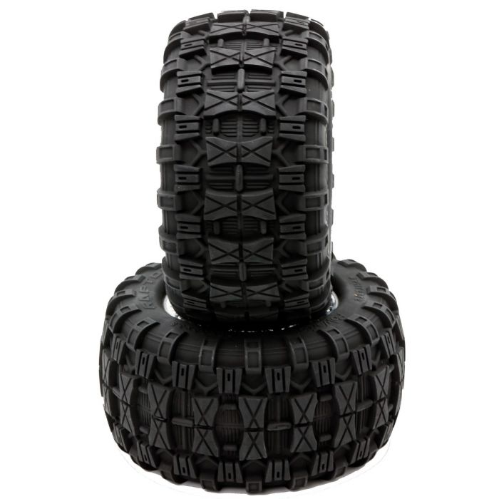 POWERHOBBY PHT2372-CR 1/8 Raptor 3.8" pneus tout terrain ceinturés 17MM montés Ch