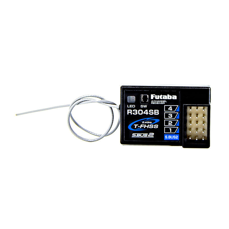 Futaba 01004388-3 Sistema de radio T-FHSS de 4 canales de 2,4 GHz con receptor R304SBS