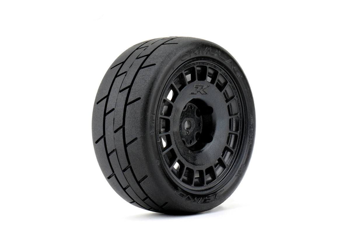 Pneus JETKO JKO3204RBSSG 1/10 GT Formula montés sur jantes radiales noires