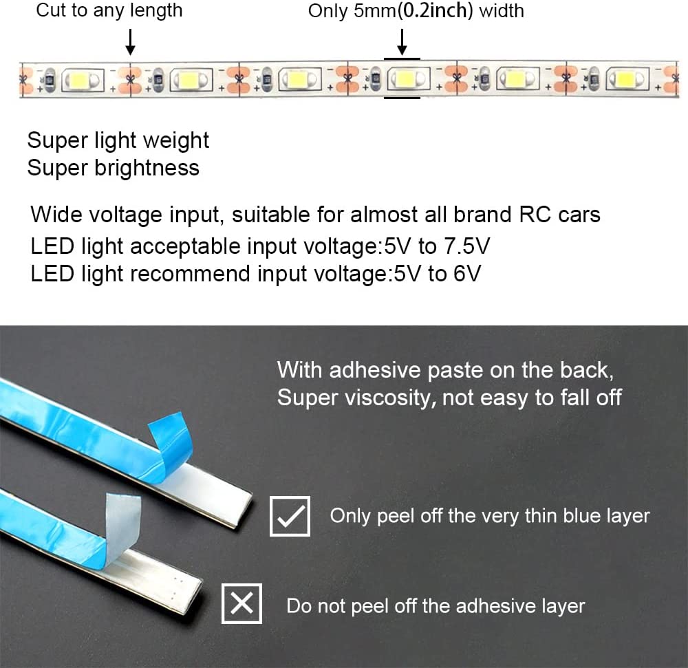 ISLANDHOBBYNUT LED Light Strip for RC (IYELLOW) PART# ABRF