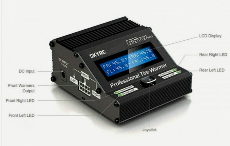 CHAUFFE-PNEUS ÉLECTRONIQUE SKYRC RACINGSTAR PRO AVEC CEINTURES CHAUFFANTES