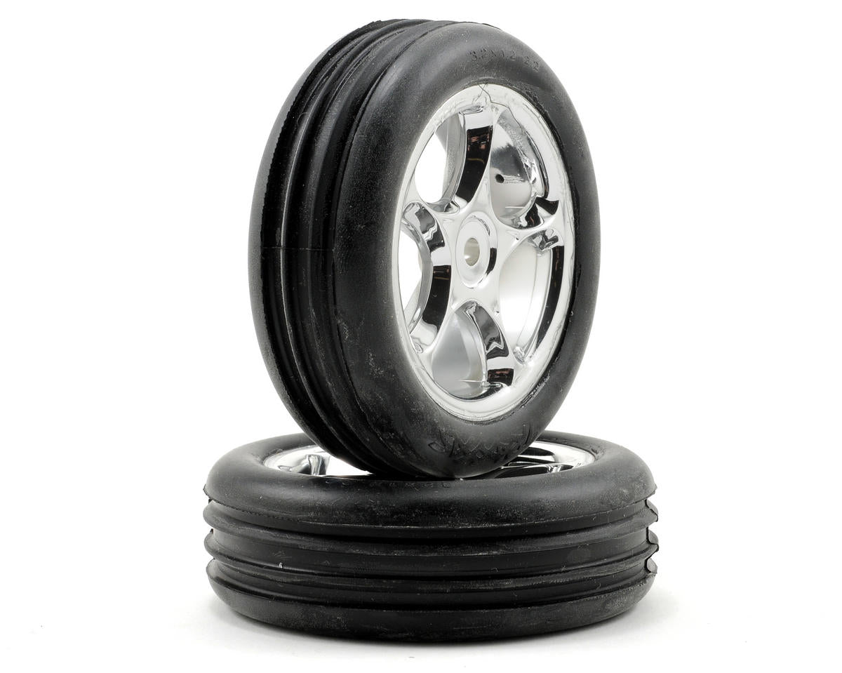 Traxxas 2471R Alias 2.2" Front Pre-Mounted Tires (2) (Bandit) (Chrome)