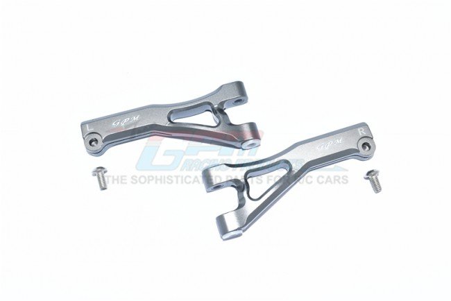 GPM MAF054 GREY ARRMA LIMITLESS ALL-ROAD SPEED BASH Aluminum Front Upper Arms - 4pc set