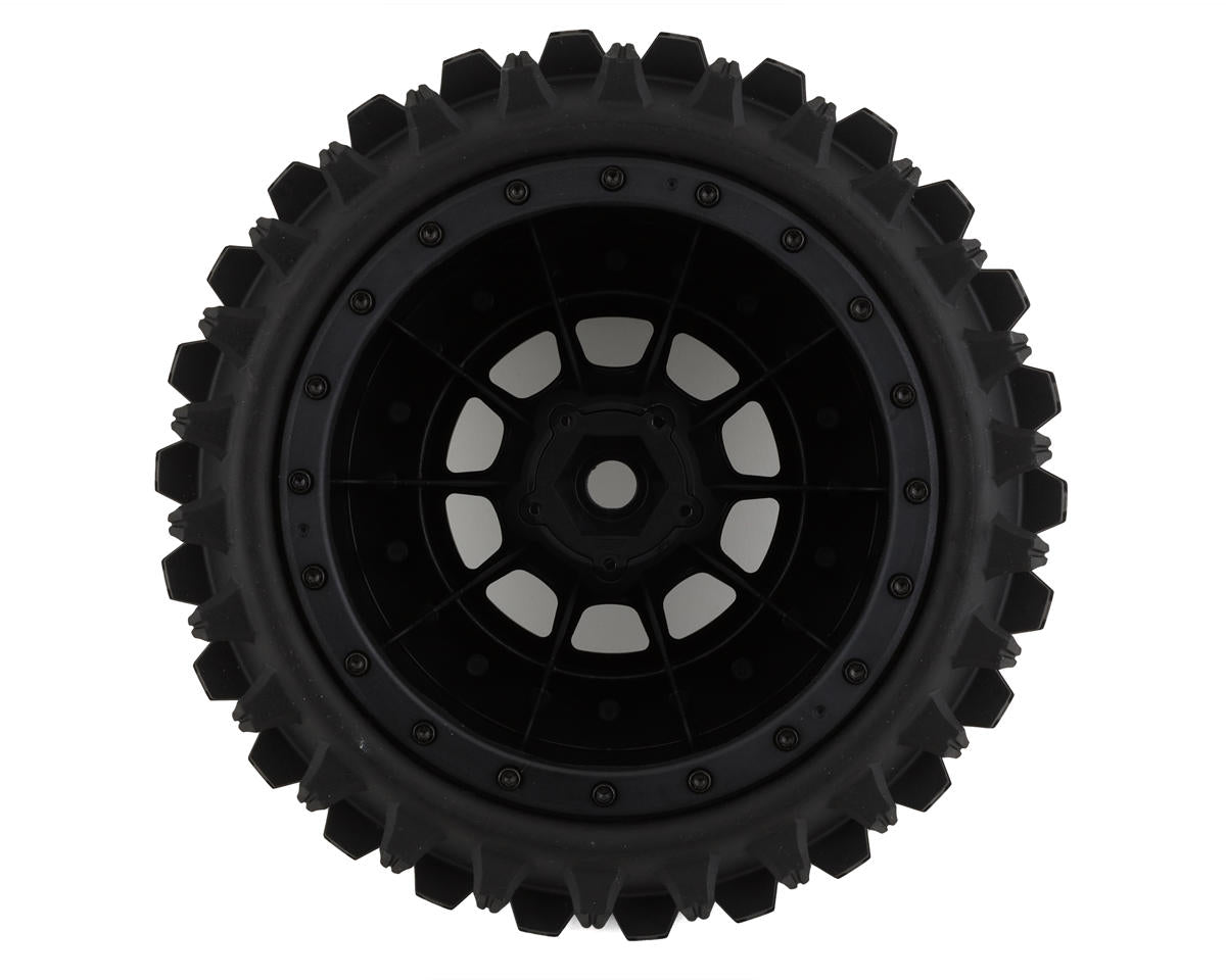 JConcepts 4013-3994 Magma Pre-Mounted Monster Truck Tires w/Hazard Wheel (Black) (2) (Platinum)