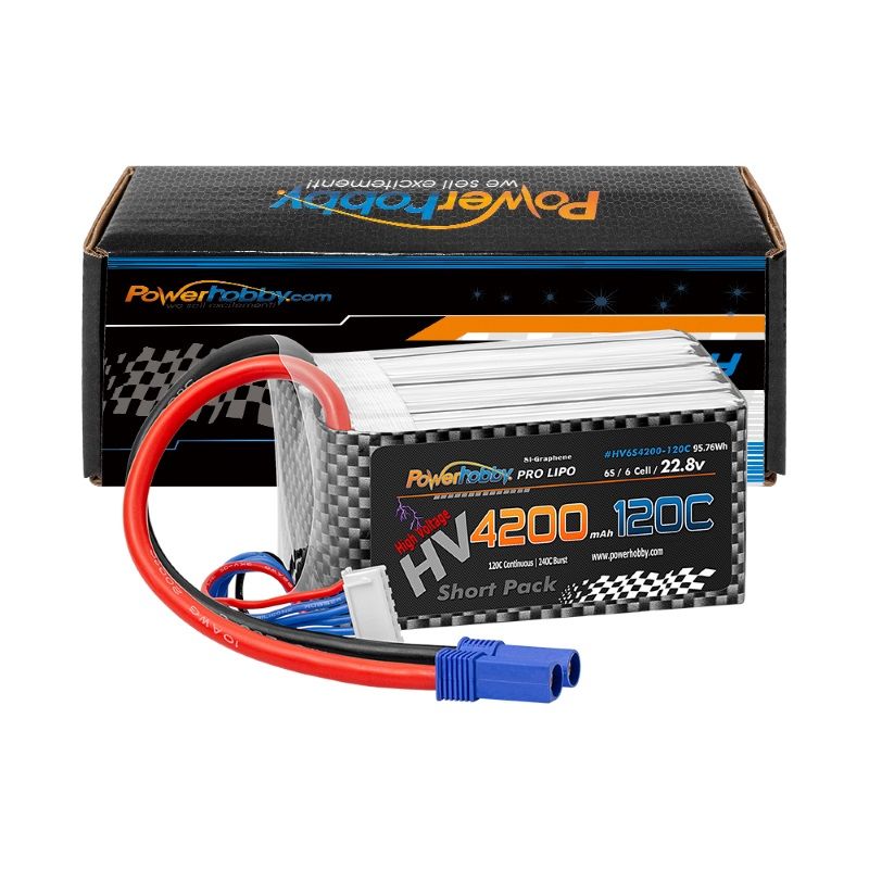 Powerhobby 6S 22.8V 4200mah 120C GRAPHÈNE + Batterie Lipo HV avec prise EC5