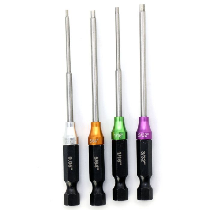 Powerhobby RC Hex Driver 1/4" Jeu de pointes pour outils électriques Standard 0,05'' 1/16'' 5/64'' 3