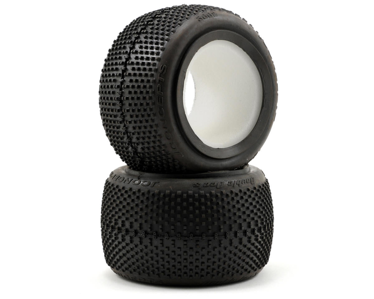 JConcepts JCO3002-02 Double Dee's 2.2" Rear Buggy Tires (2) (Green)