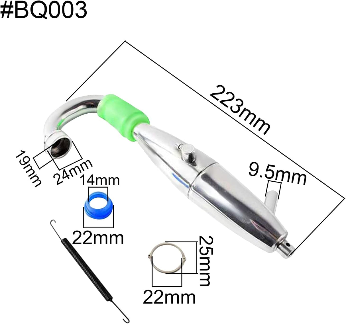 LRP Exhaust Pipe 21, 28, 32 TUNED Exhaust Pipe