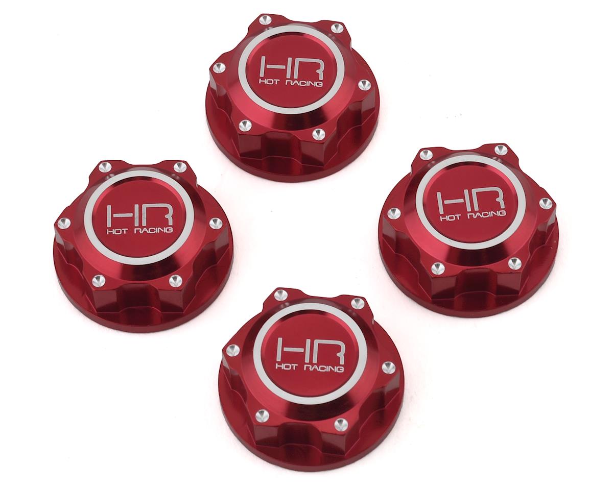 Hot Racing AFE10M02 Arrma Kraton 8S Tuercas de rueda dentadas de 24 mm (rojo)