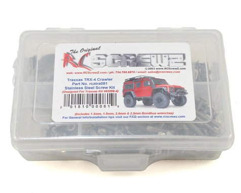 RC Screwz Traxxas RCZTRA081 TRX-4 Kit de tornillos de acero inoxidable