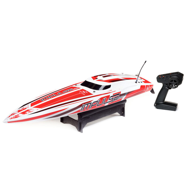 PROBOAT PRB08037T2 Impulse 32" Deep-V RTR sans balais avec Smart, blanc/rouge