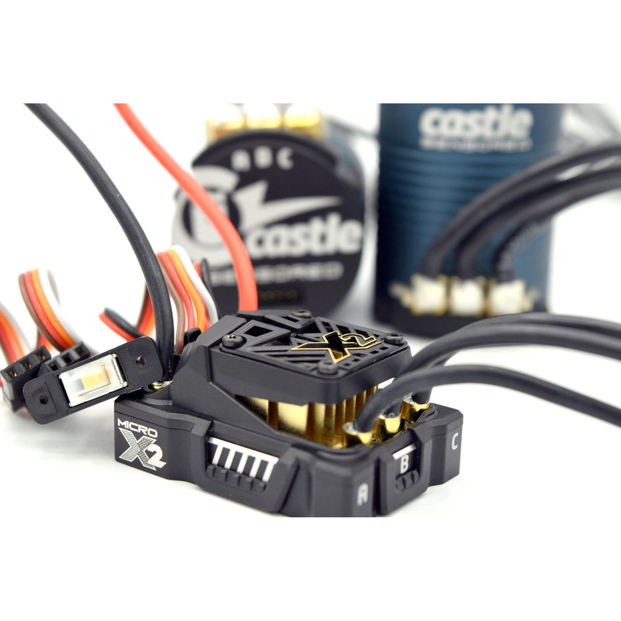 Castle Creations 010-0171-02 X2 16.8V ESC con sensor impermeable W1406-2280KV Combo