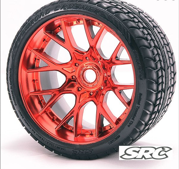 Sweeps Racing C1001R Monster Truck Trituradora de carretera con cinturón rojo cromado