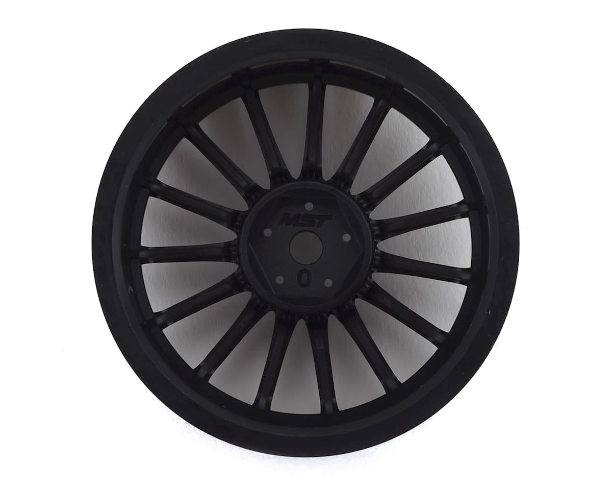 MST 832502BK Roue LM 24 mm (noire) (4) (décalage 0 mm) avec hexagone 12 mm