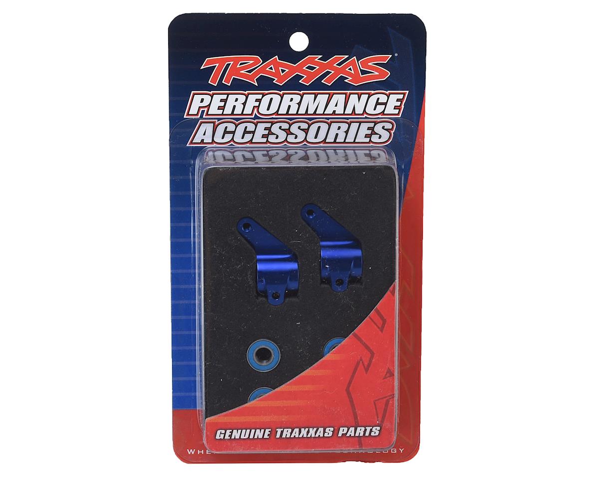 Traxxas 3636A Bloques de dirección de aluminio con rodamientos de bolas (azul) (2)