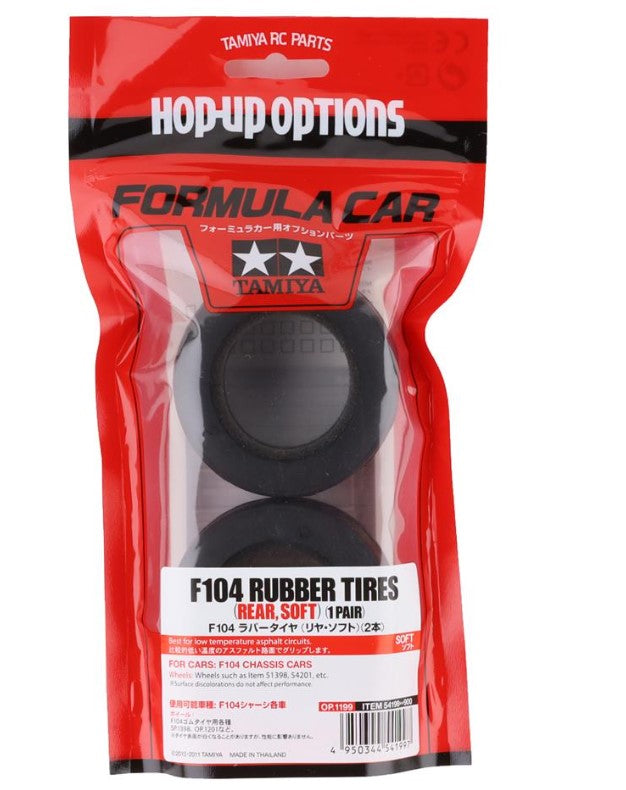 Tamiya 54199 F1 F104 Type A Rear Rubber Tires (2)