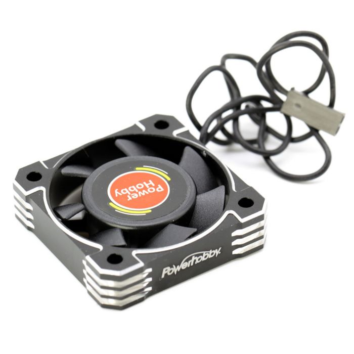 Powerhobby Ventilador de refrigeración RC de aluminio de alta velocidad Tornado de 40 mm negro