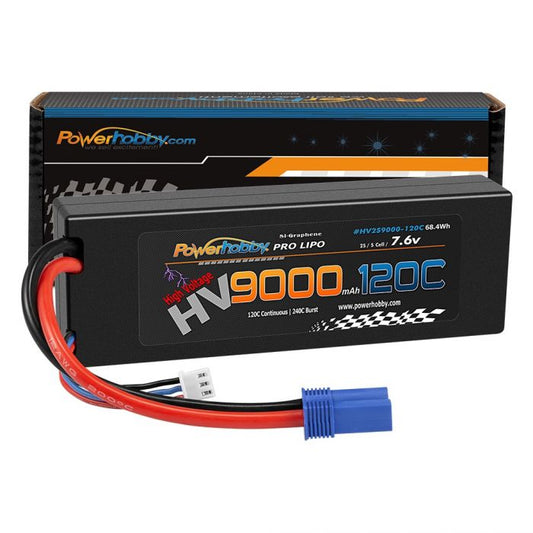 Powerhobby 2S 7.6V HV + Graphene 9000MAh 120c Lipo Battery w EC5 Plug