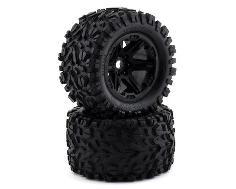 Traxxas 8672 Talon EXT 3.8" Pre-Mounted E-Revo 2.0 Tires w/17mm Hex (2) (Black)