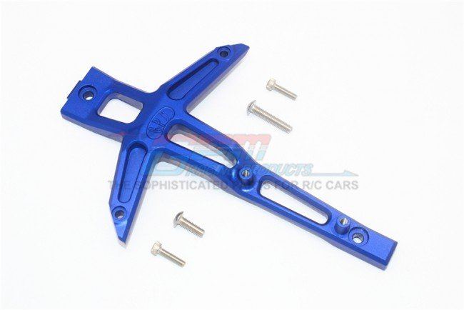 GPM TXMS048C Juego de 5 soportes para chasis delantero de aluminio Traxxas Maxx azul
