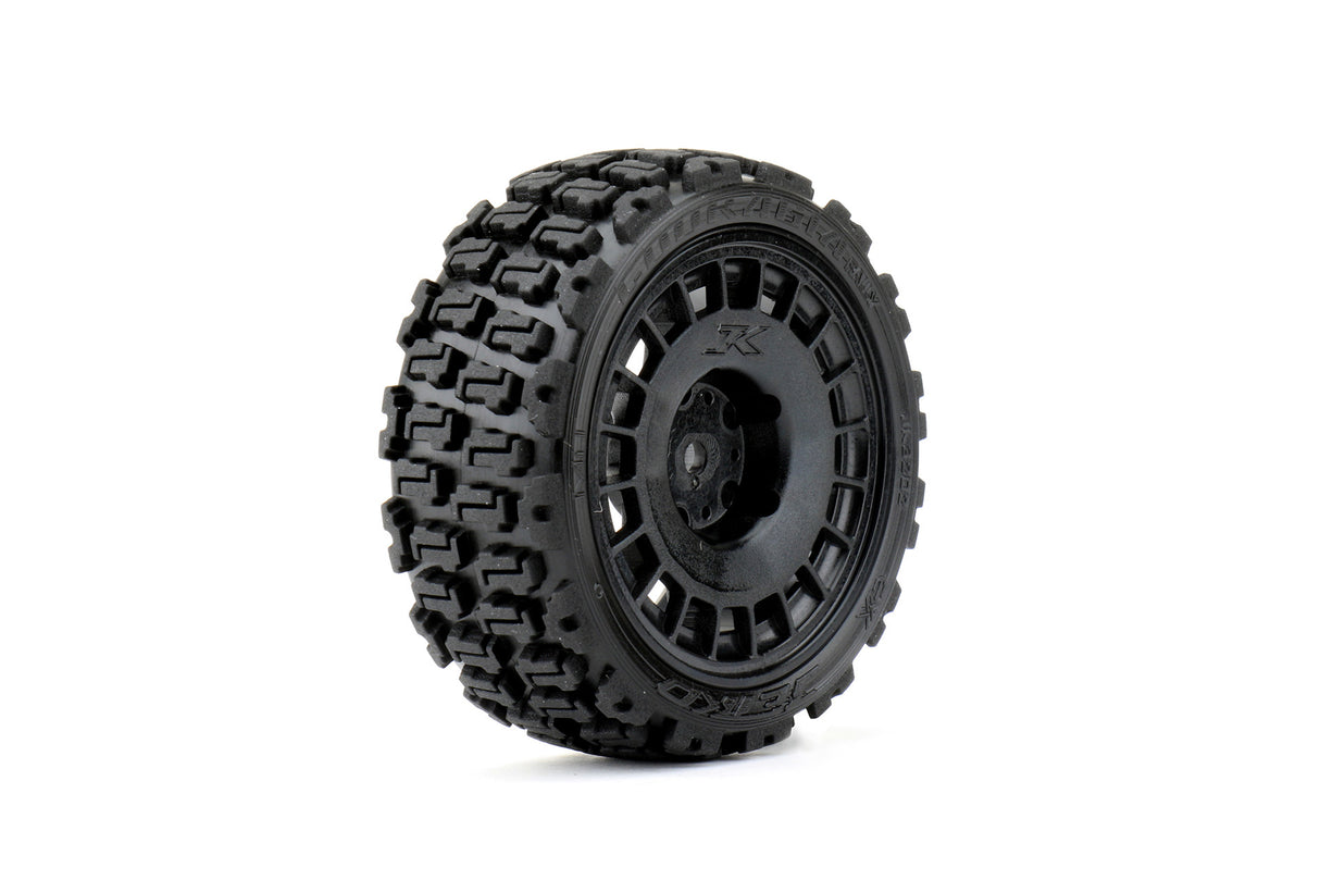 JETKO JKO3202CBSSG 1/10 Rally Couragia Tires Mounted on Black Claw Rims