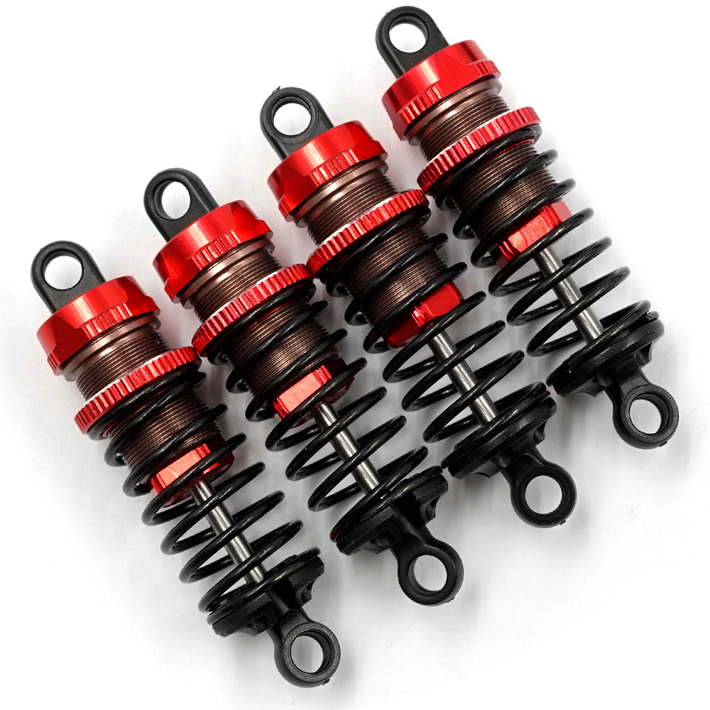 YEAHRACING BBG-0060RD JUEGO DE AMORTIGUADOR DE ALUMINIO GRANDE DE 60 mm 4PCS PARA 1/10 RC ONROAD OFFROAD ROJO