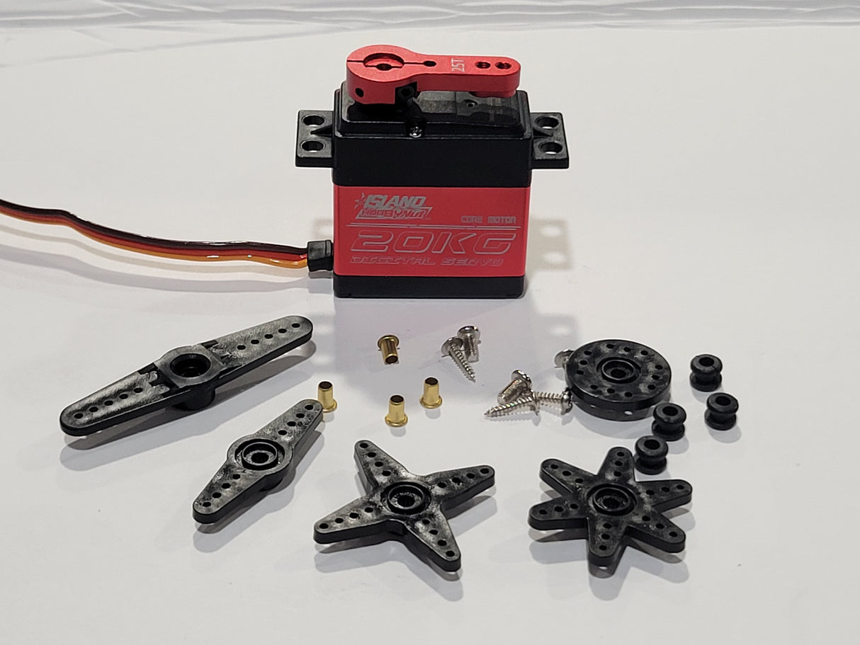 IslandHobbyNut Servo à engrenages métalliques étanche à couple sur chenilles de 20 kg