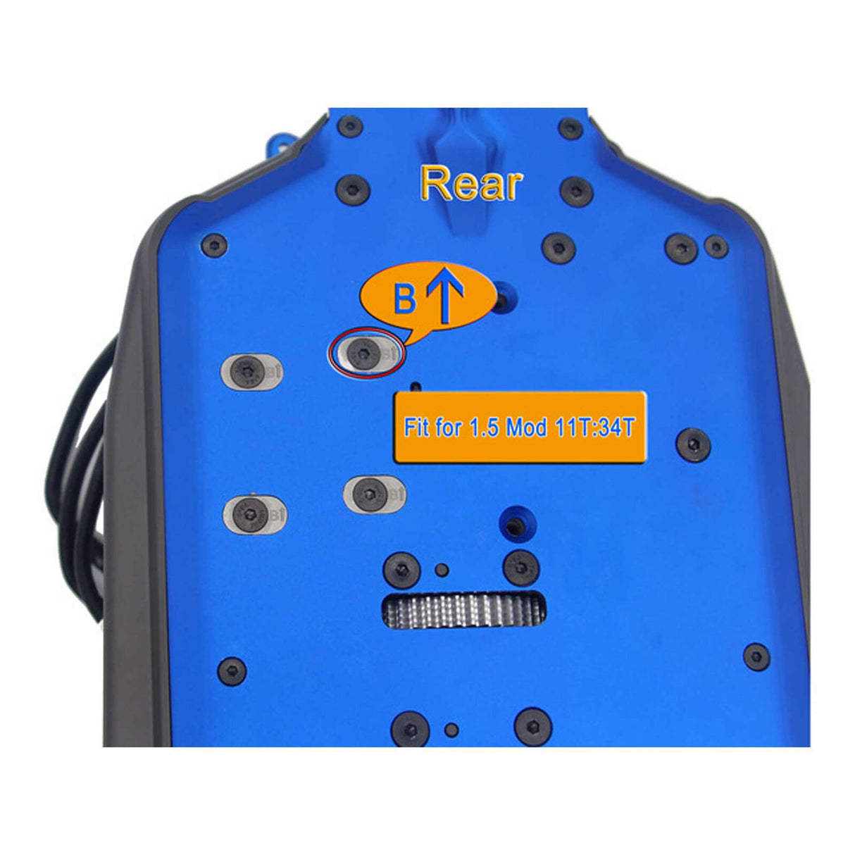 HOT RACING SSLG889B 1.5 Mod 13:34 SS Arandela de montaje fijo del motor: Trineo