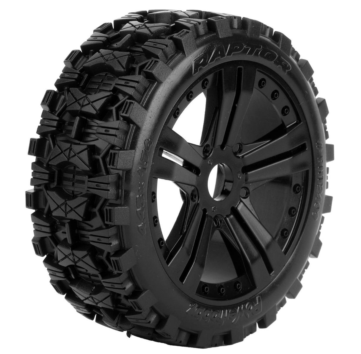 Powerhobby PHT2409CB Raptor 1/8 Buggy Belted All Terrain Mounted Tires 17MM
