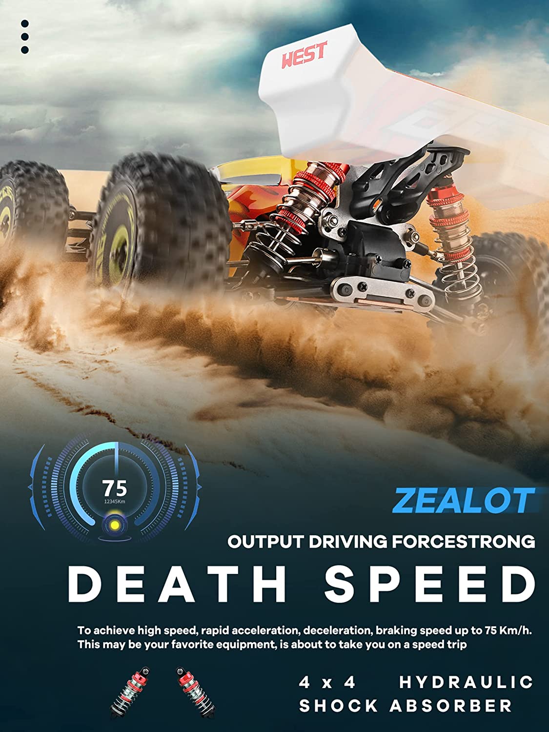 WL Toys 144001 RC Car RTR 1/14 Escala 2.4GHz Coche de Control Remoto 4WD Sin Escobillas