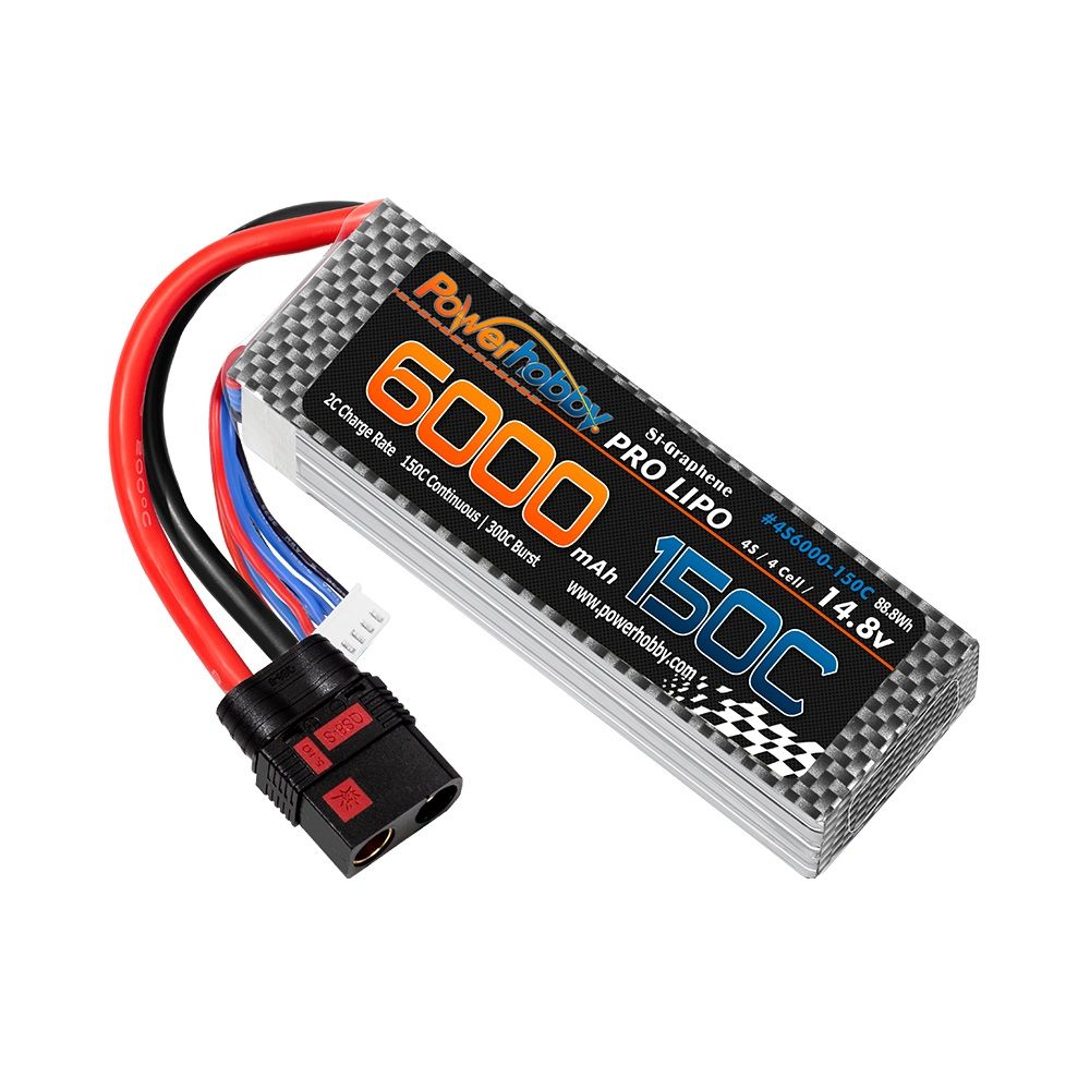 Batterie Lipo Powerhobby XTREME 4S 14.8V 6000mah 150C-300C avec prise QS8 8AWG