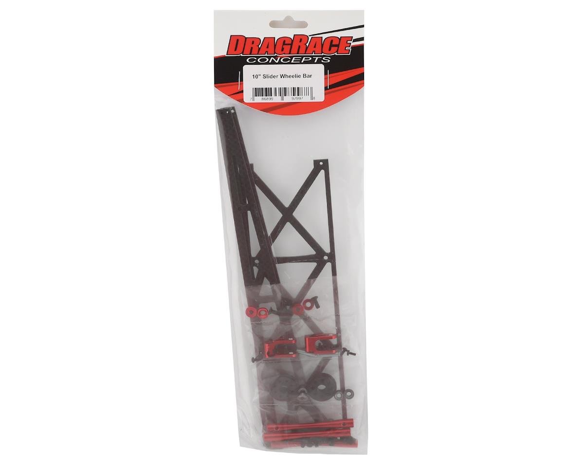 DragRace Concepts 390-0001 Barra deslizante con ruedas de 10" con ruedas de plástico (rojo)