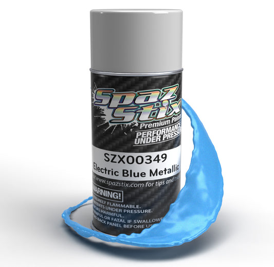 Spaz Stix 00349  Electric Blue Metallic Aerosol Paint, 3.5oz Can