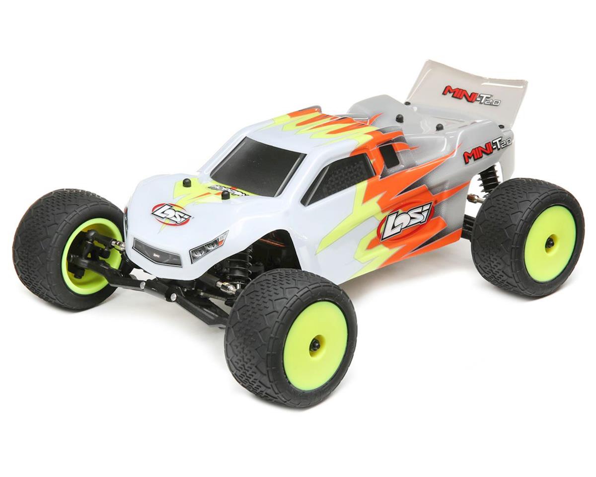 Losi Mini-T 2.0 1/18 RTR 2wd Stadium Truck (Grey/White) w/2.4GHz Radio, Battery