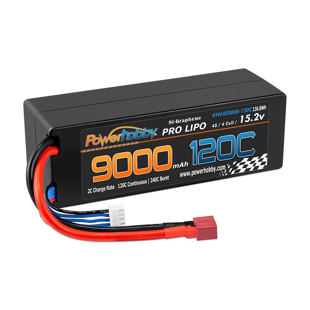 Powerhobby 4S 15.2V 9000mah 120c Batería Lipo de grafeno con enchufe Deans