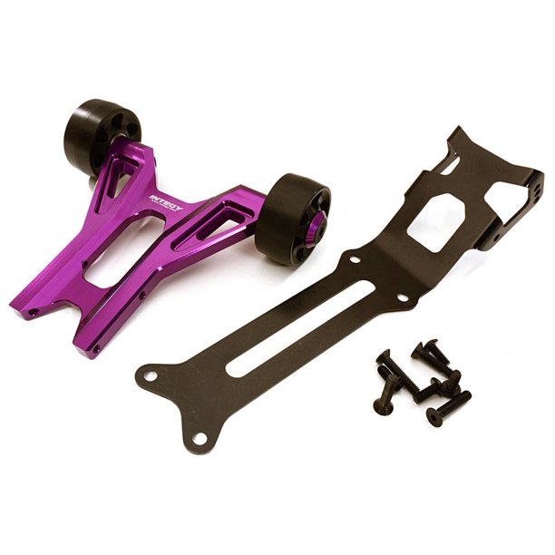 Integy C27985PURPLE Billet Machined Wheelie Bar Kit for Traxxas X-Maxx 4X4