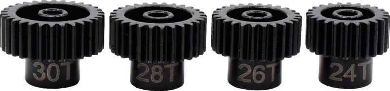 Jeu d'engrenages en acier trempé SSXS4680, 48p, alésage 1/8, 24, 26, 28, 30 dents, Hot Racing