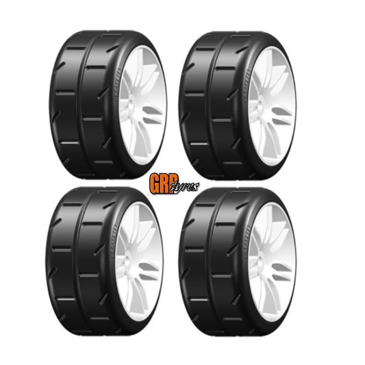 GRP GTH01-S7 GT T01 REVO S7 MediumHard Mounted Belted Tires (4) 1/8 Car Buggy