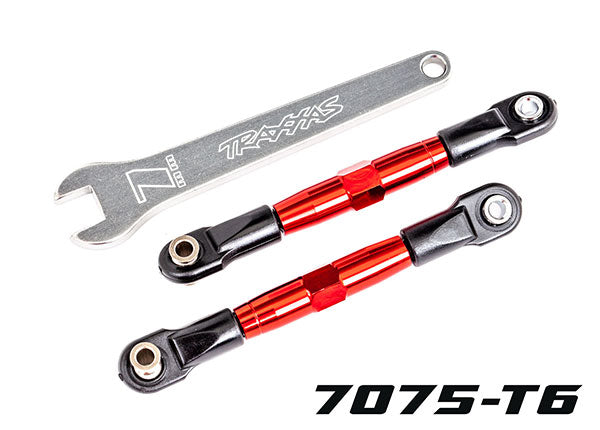 Traxxas 2444R Maillons de carrossage, avant (TUBES anodisés rouges, aluminium 7075-T6, solides