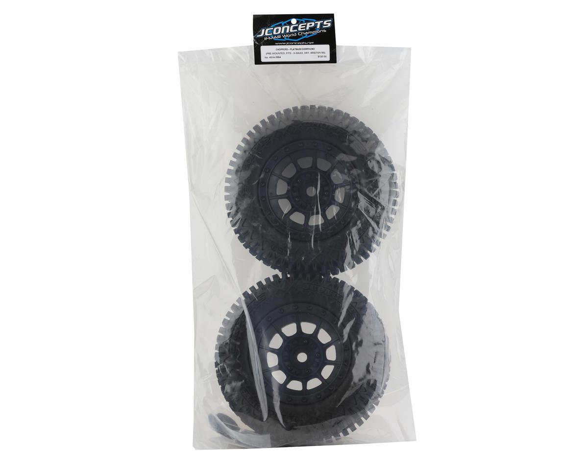 JConcepts JCO40143994 Choppers Pre-Mounted Monster Truck Tires w/Hazard Wheel (Black) (2)