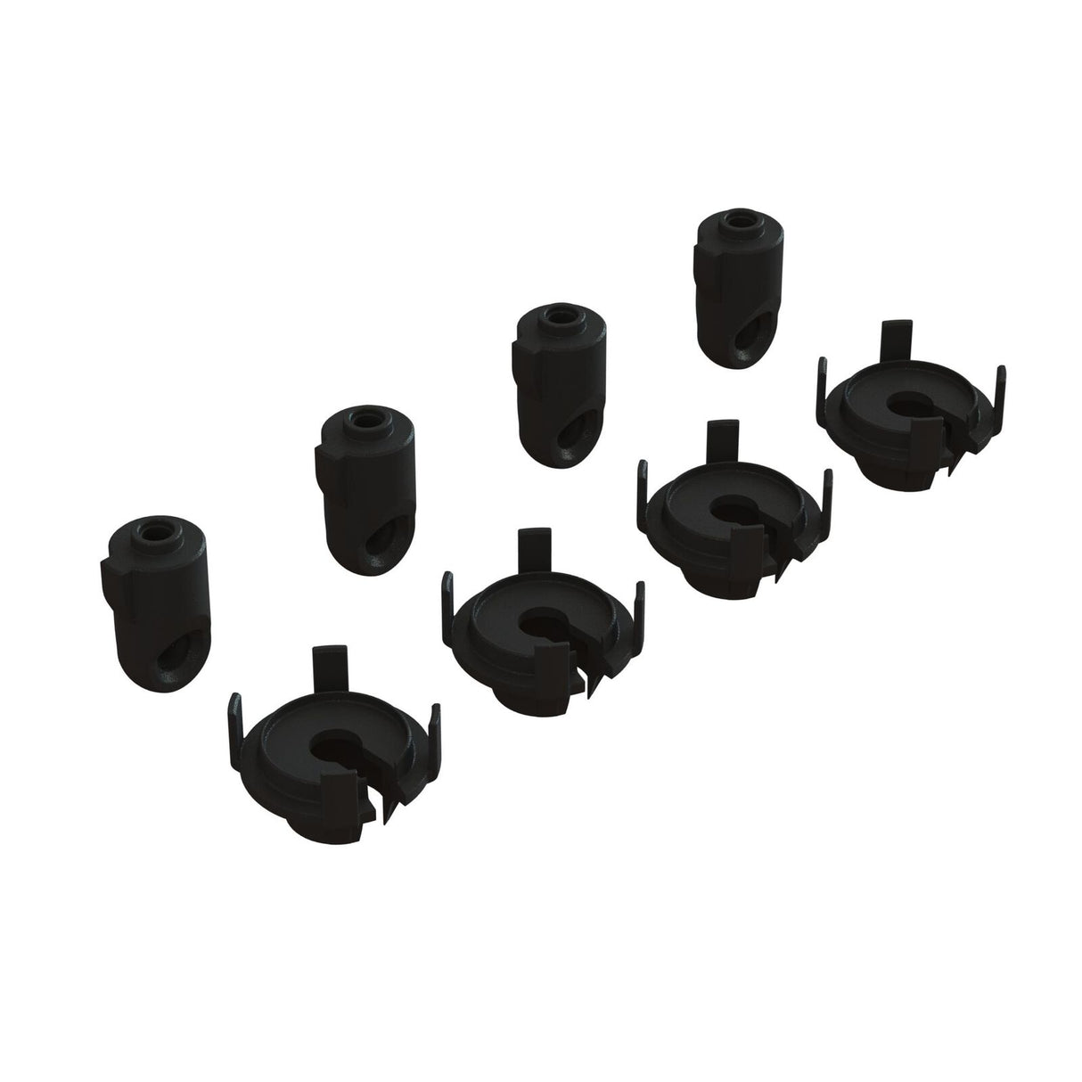 Arrma ARA330740 Juego de extremo de varilla de choque y percha de resorte (4 amortiguadores)