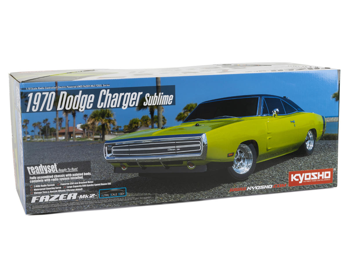 Kyosho KYO34417T2 EP Fazer Mk2 FZ02L 1970 Dodge Charger 1/10 Touring Car ReadySet (verde)